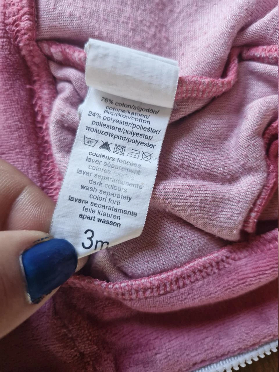 Cardigã com capuz e zíper para bebê menina - Tamanho 3 meses – photo 5